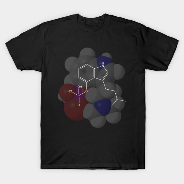 Psilocybin Molecule Chemistry T-Shirt by ChemECool